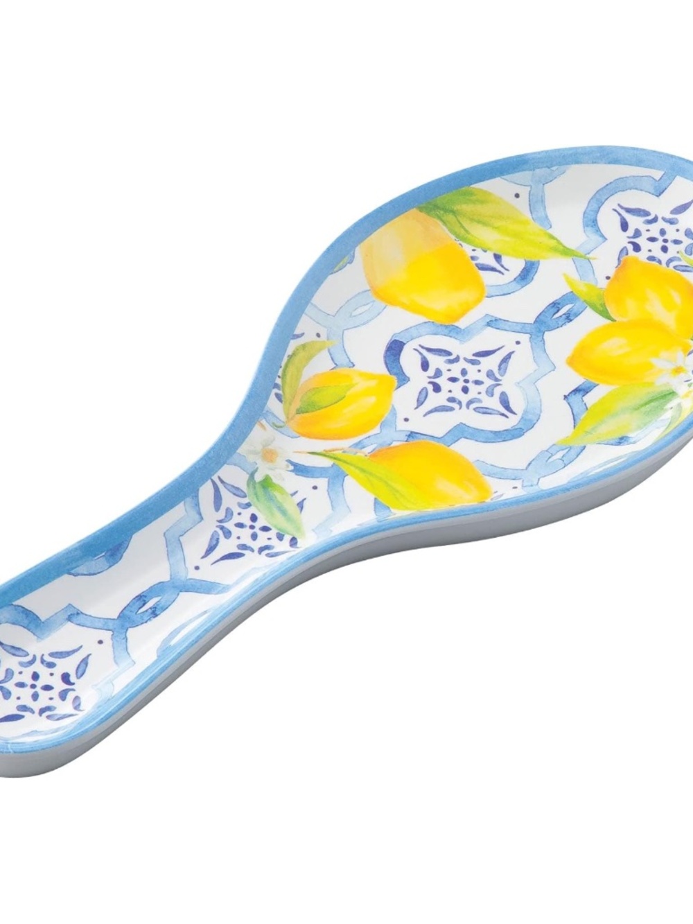 Lovely Lemons Melamine Spoon Rest, Cooking Spoon Holder for Stove Top